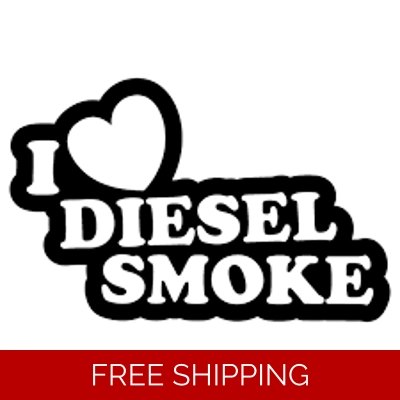 I Love Diesel Smoke Die Cut Vinyl Decal sticker